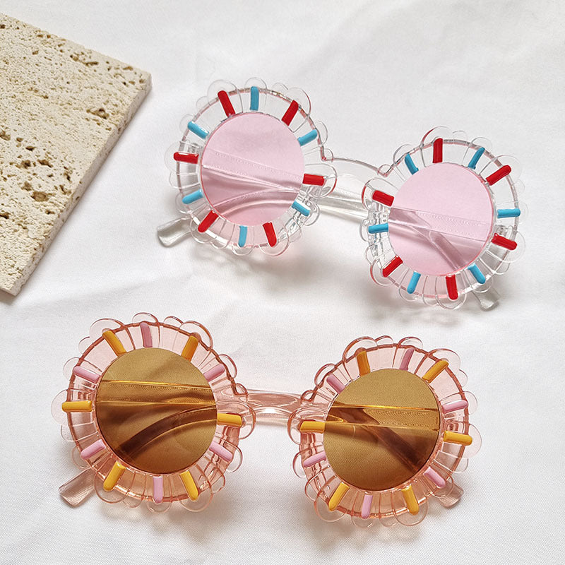 Wholesale UV Protection Children's PC Cartoon Sunflower Glasses